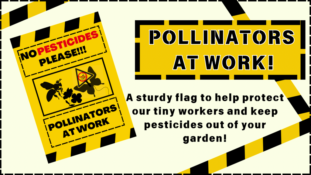 Pollinators at Work! A Garden Flag for Bug Lovers