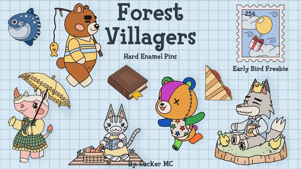 Forest Villagers- Hard Enamel Pins