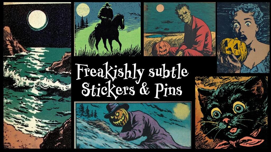 Freakishly subtle - sticker & pin collection