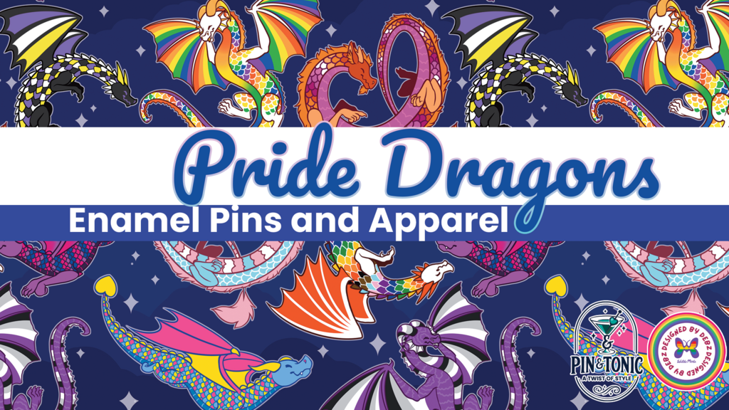 Pride Dragon Pins and Apparel!