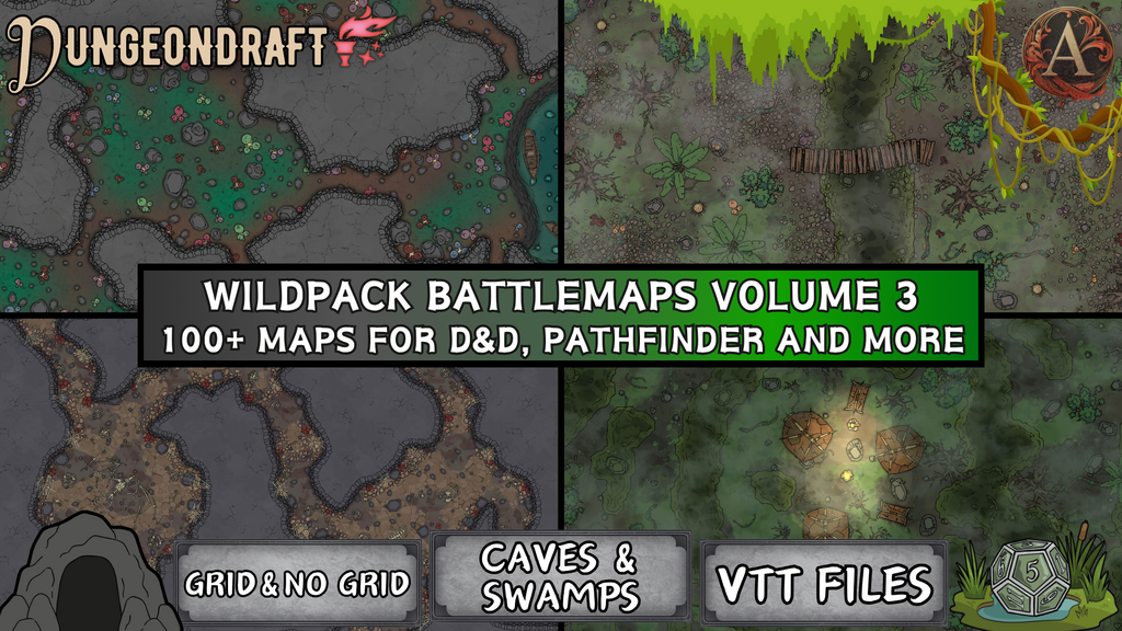 WildPack Vol 3: 100+ Maps for D&D, Pathfinder, and More