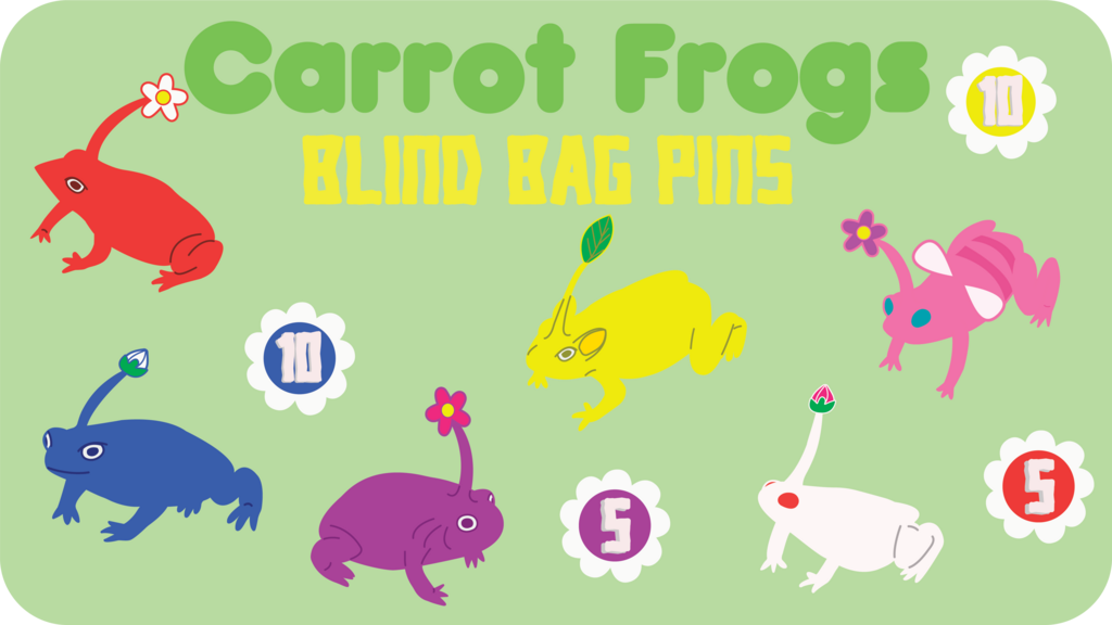 Carrot Frogs - Blind Bag Pins