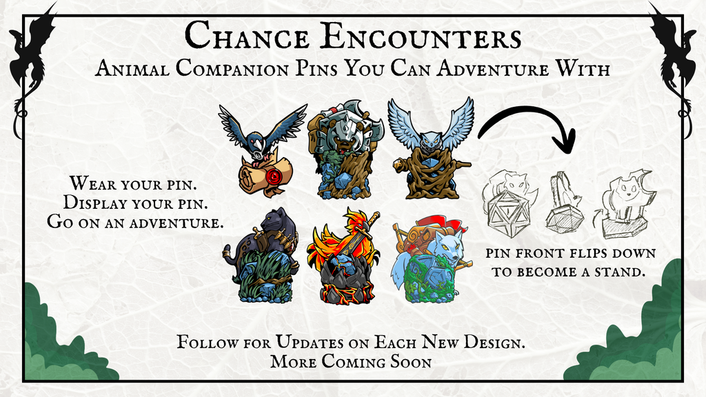 Animal Companion Enamel Pin Miniatures