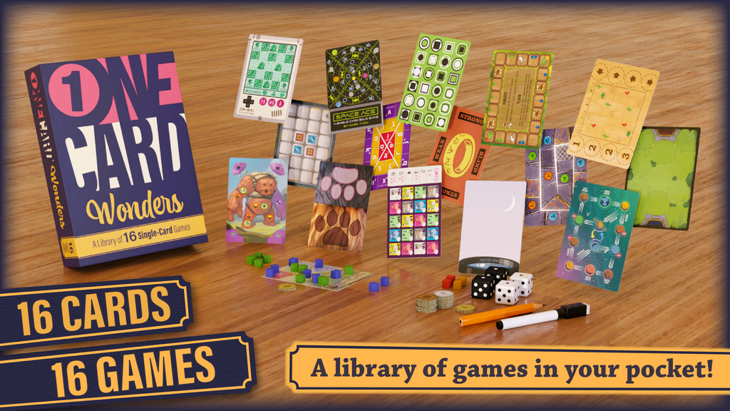 One Card Wonders: A Library of 16 Single-card Games