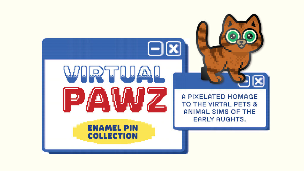 Virtual Pawz - A pixel pet & animal SIM pin collection