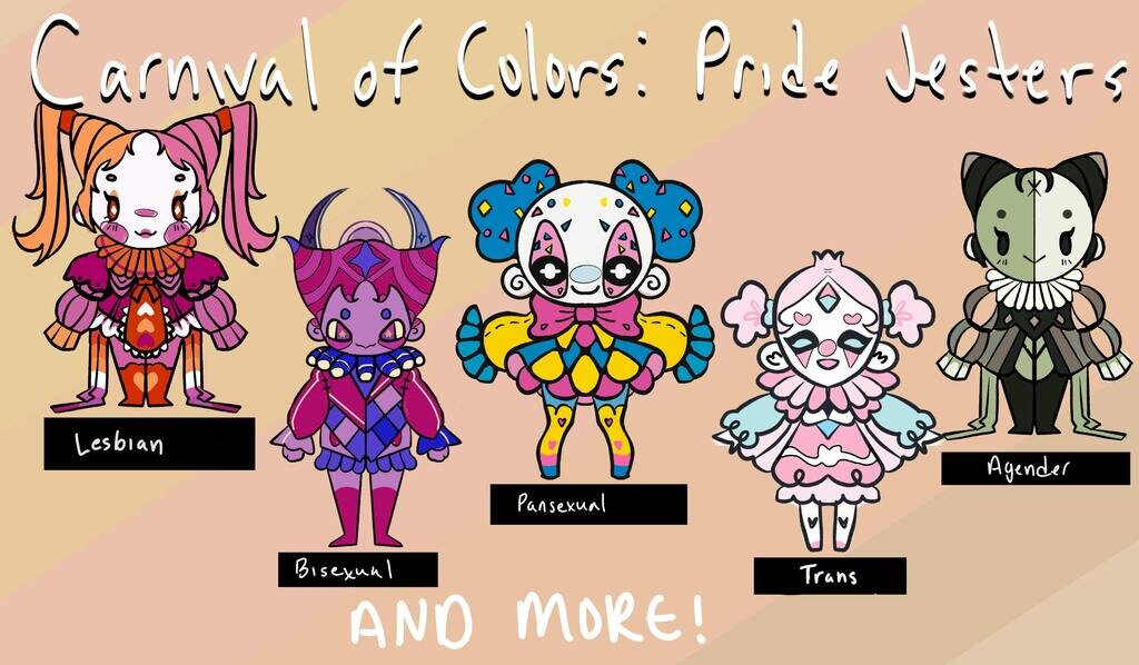 Carnival of Colors: Pride Jesters Enamel Pins