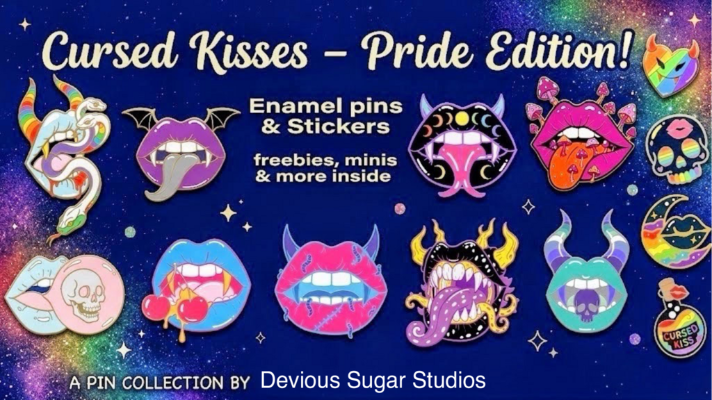 Cursed Kisses Pride Edition Enamel Pin Collection