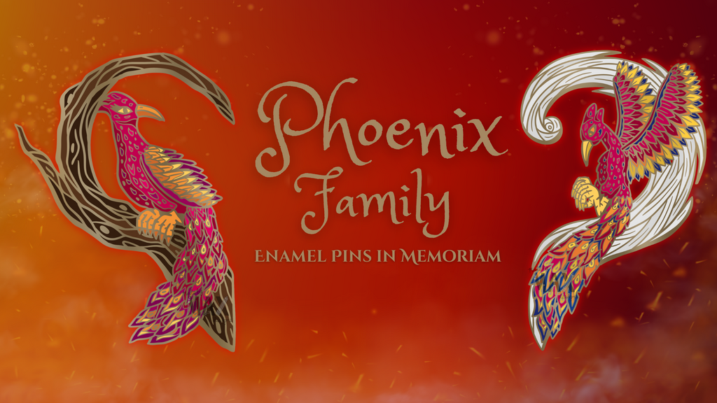 Phoenix Family | Enamel Pin Collar Chains