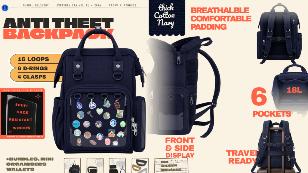 Everyday ITA Bag: 2 Windows, 15" Anti Theft Laptop Backpack