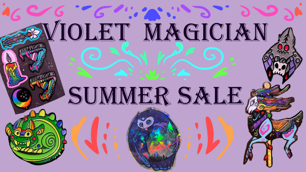 Violet Magician summer pin sale