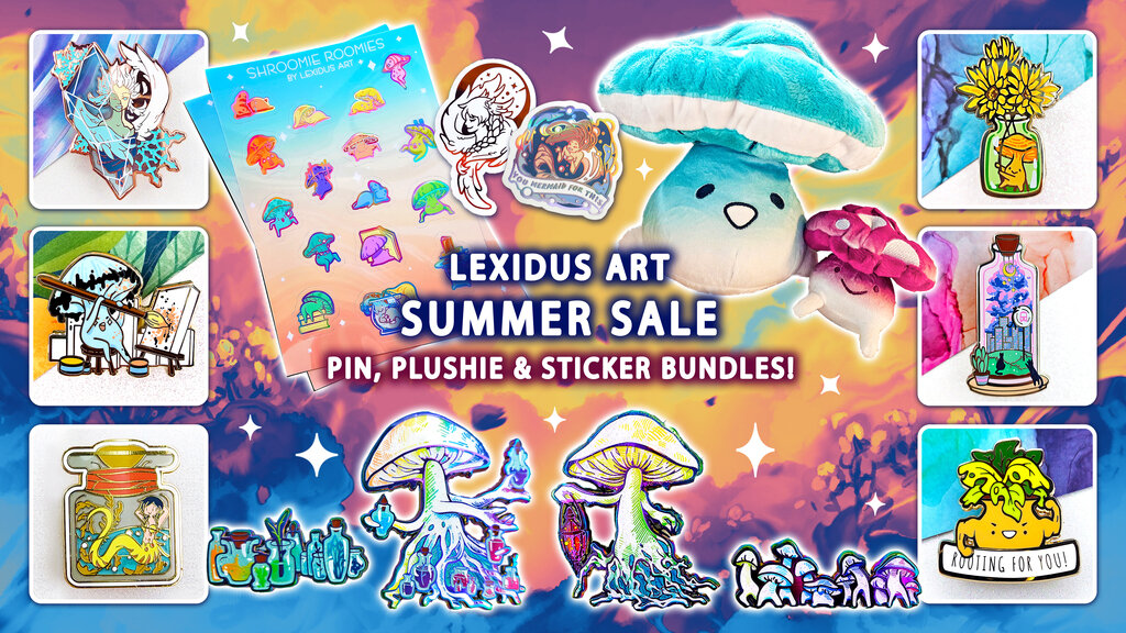 Summer Sale - Shroomie Pins, Plushies & More!