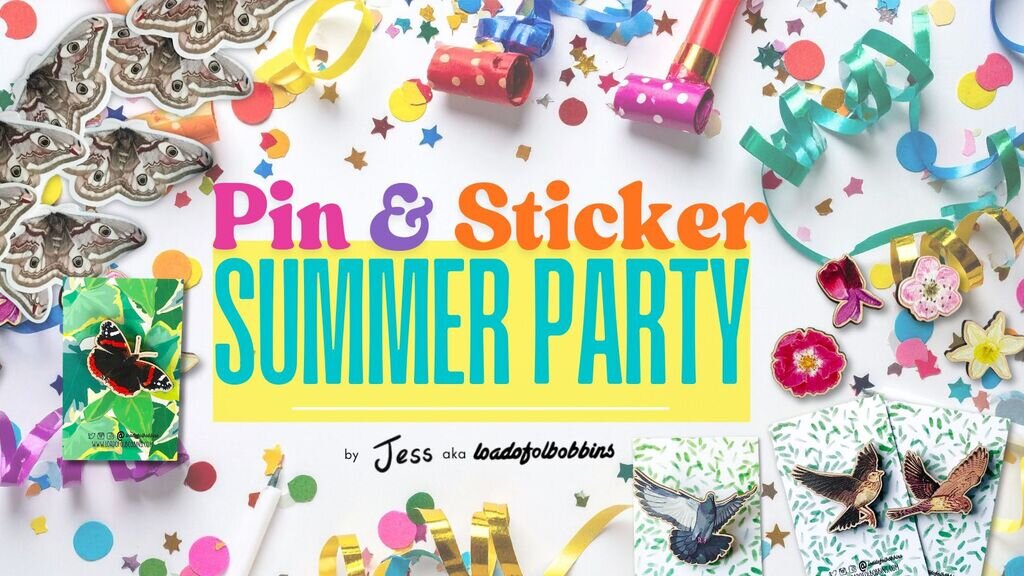 Pin and Sticker Summer Party