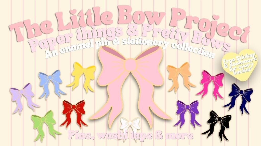 The Little Bow Project 🎀 Enamel Pins & Washi Tape
