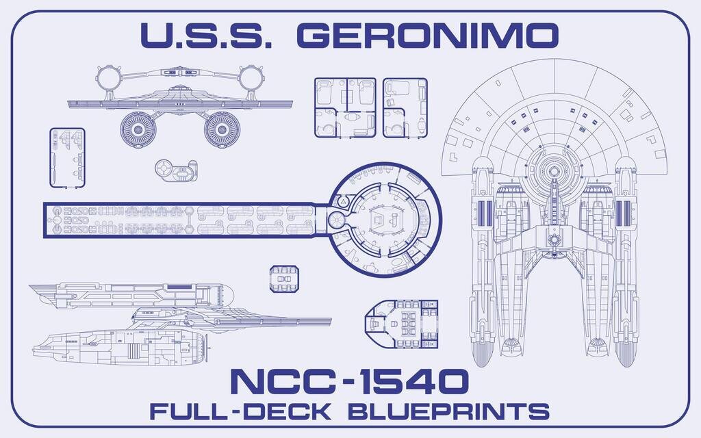 Axanar USS Geronimo Class Starship Blueprints