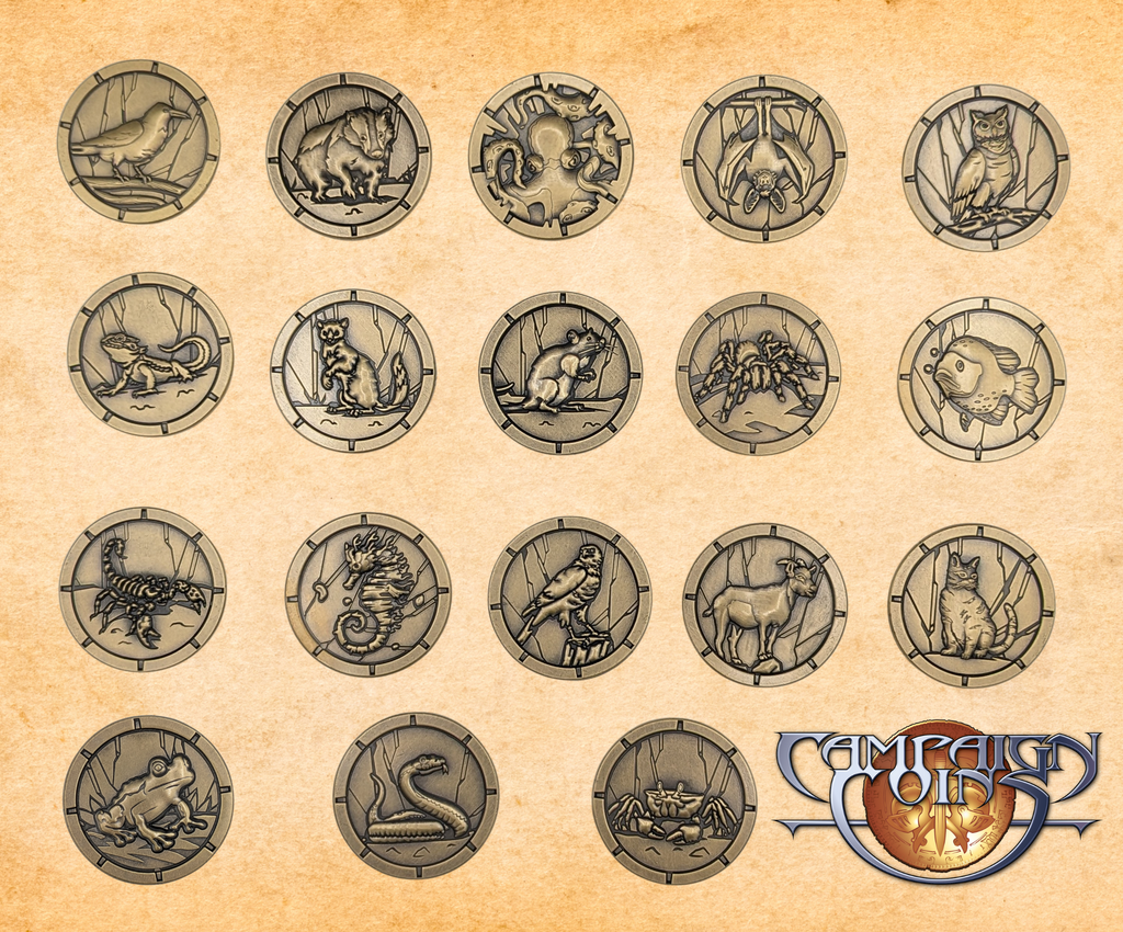 Familiar and Inventory gaming tokens