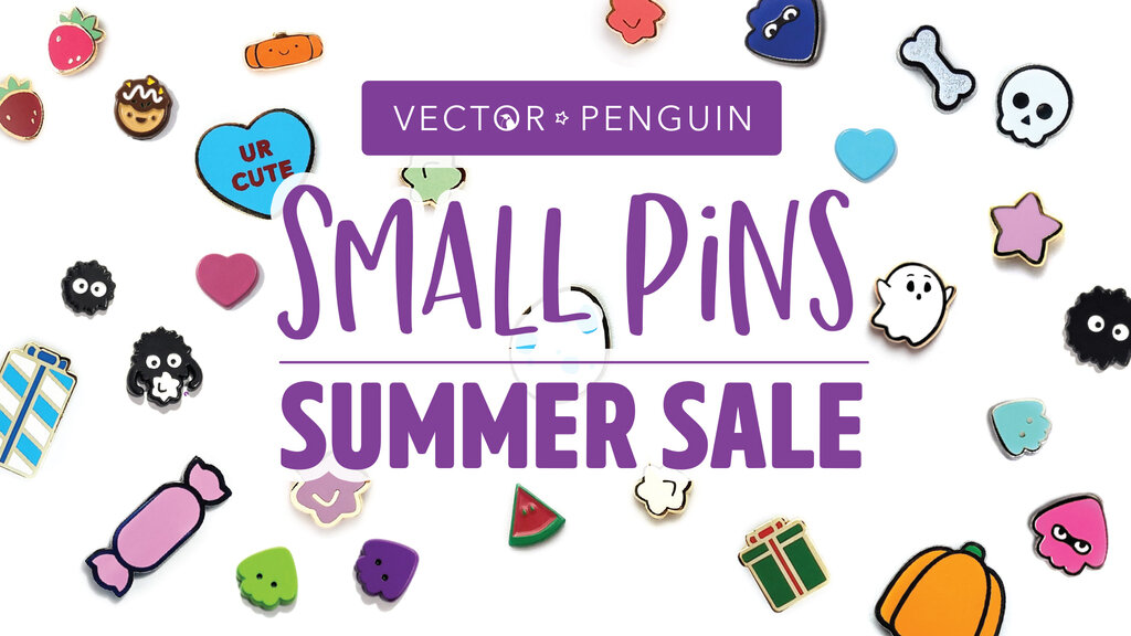 Vector Penguin Small Pins Summer Sale