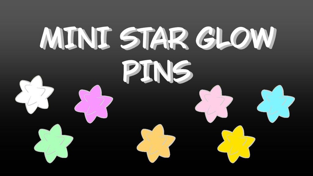 Mini star glow pins