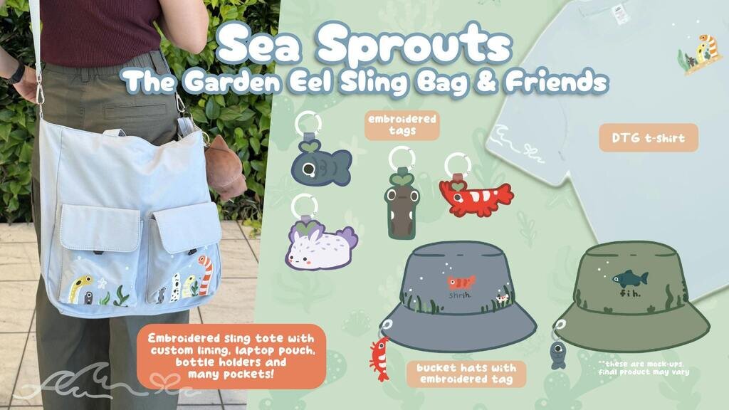 Sea Sprouts: The Garden Eel Sling Bag & Friends