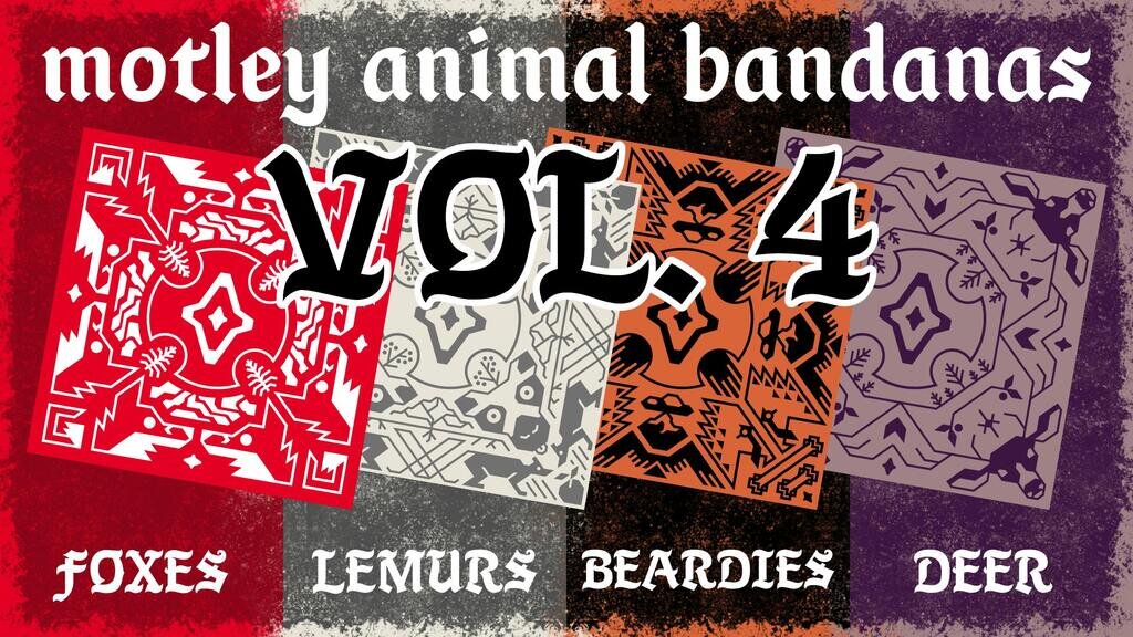 Motley Animal Bandanas - Vol. 4