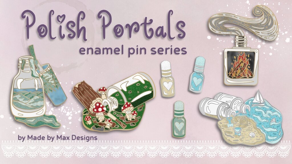 Polish Portals | Nostalgic Nail Polish Inspired Enamel Pins