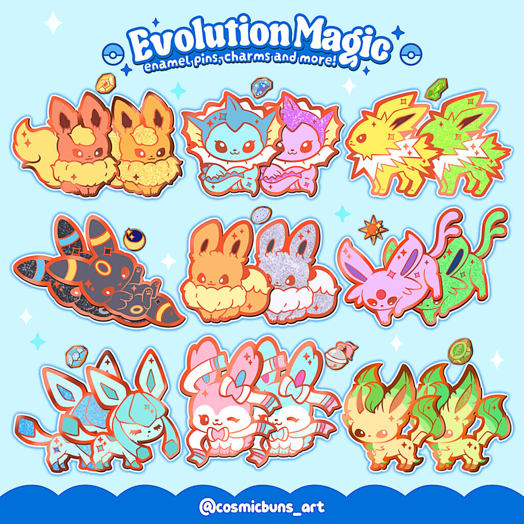 Evolution Magic: Enamel Pin and Charm Collection