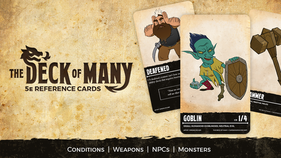 The Deck Of Many: 5e Reference Cards