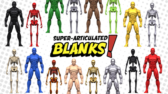 1:12 (6" Scale) Super Articulated Action Figure Blanks