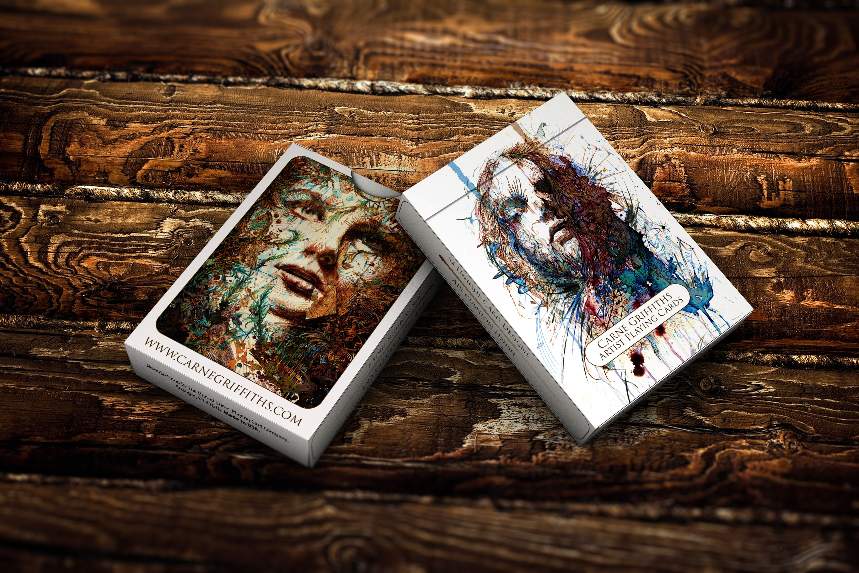 Artist Playing Cards in Ink Tea and Alcohol printed by USPCC