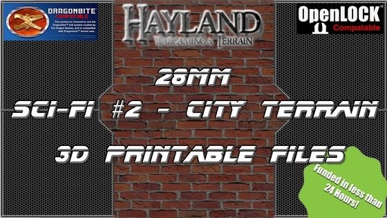 28mm Sci-fi #2 - City Terrain - Dragonbite - OpenLOCK
