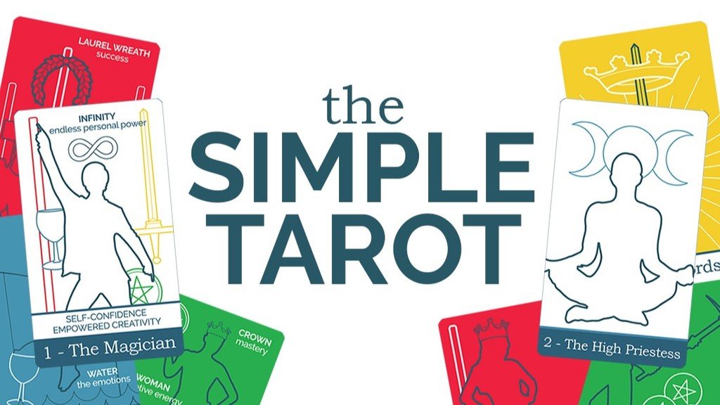 The Simple Tarot Deck: modern tarot cards with keywords