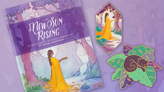 Watercolor Art Book & Limited Edition Pin - Make/100