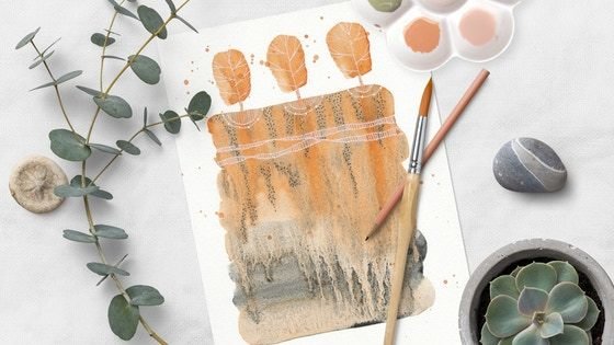 Intuitive abstract painting to melodious music