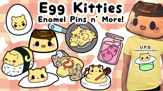 Egg Kitties Enamel Pins and More