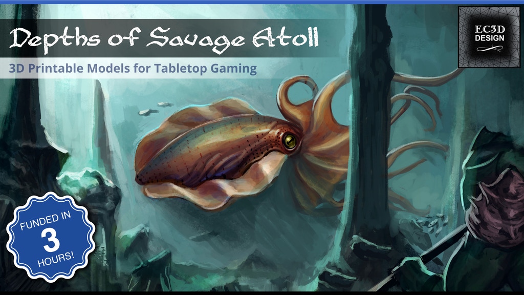 Depths of Savage Atoll - 3D Printable Tabletop Models