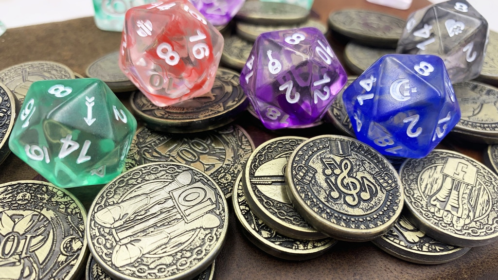 Metal Gaming Coins and Dice: Class Series by D20 Collective