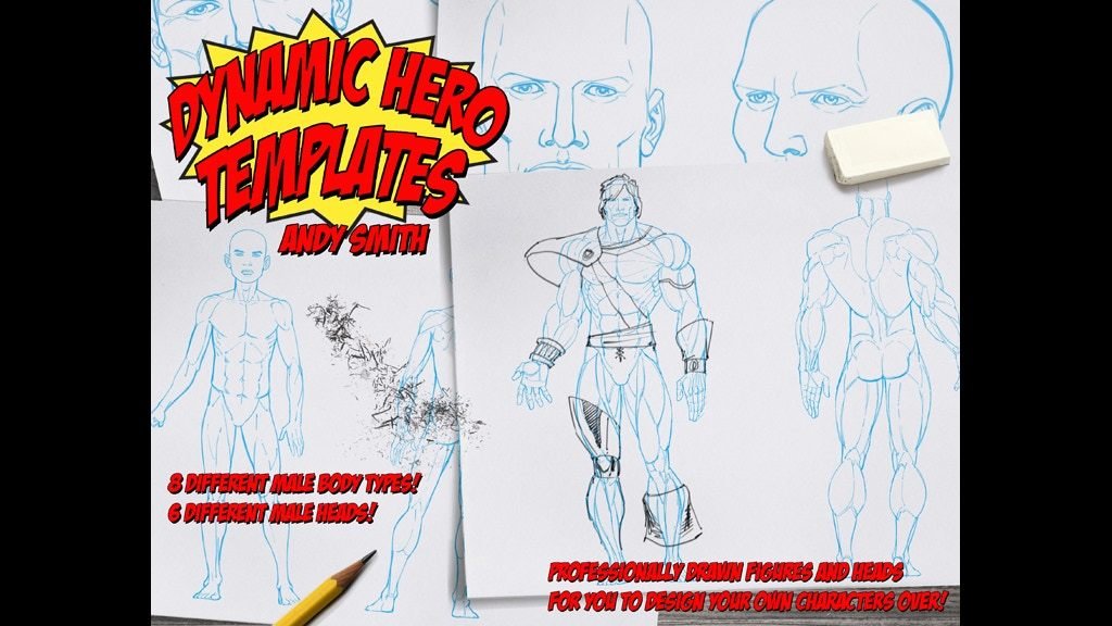 "Dynamic Hero Templates" by comic book artist Andy Smith