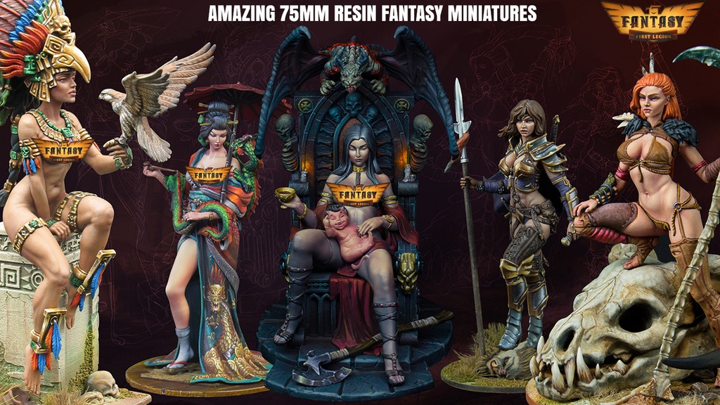 Stunning 75mm Resin Fantasy Miniatures