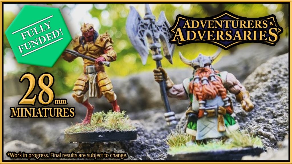 Adventurers & Adversaries 28mm D&D Resin Miniatures & Dice