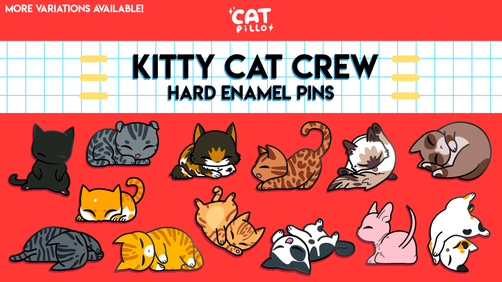 Kitty Cat Crew - Hard Enamel Pins