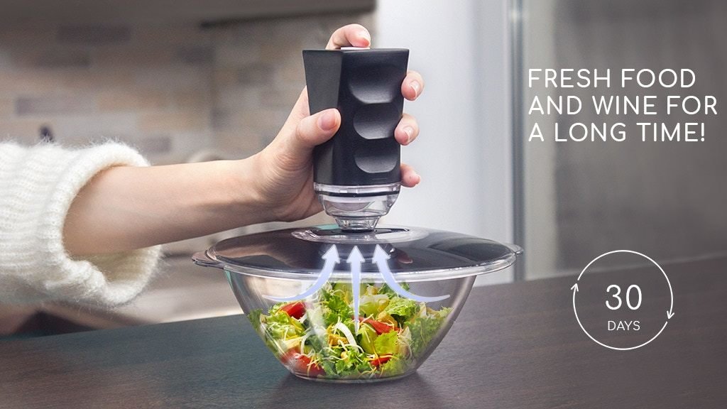 Universal Vacuum Lids for 7x Fresher Food and Wine
