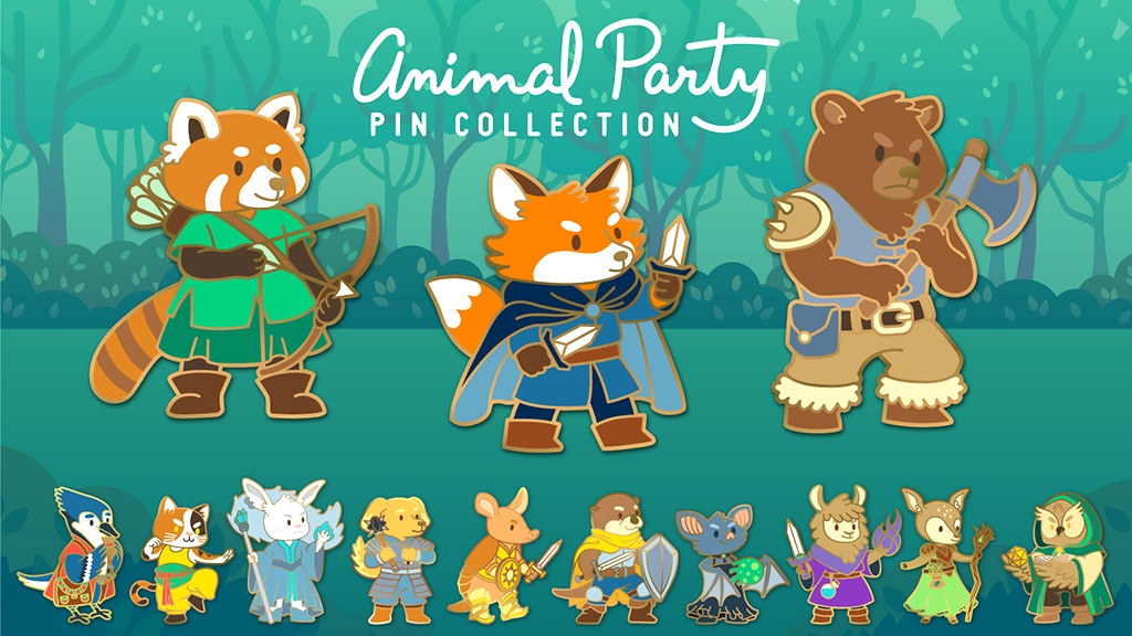 Animal Party Enamel Pin Collection