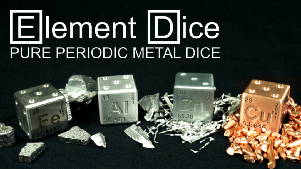 Element Dice: Luxury Metal Dice from the Periodic Table
