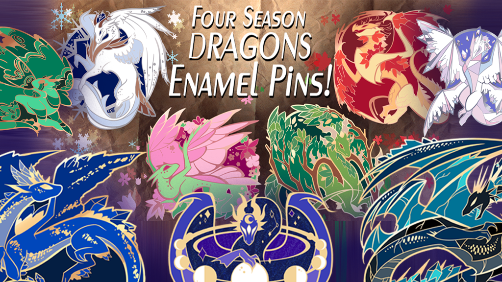 Dragon Enamel Pins - The Four Seasons - Space - Crystal