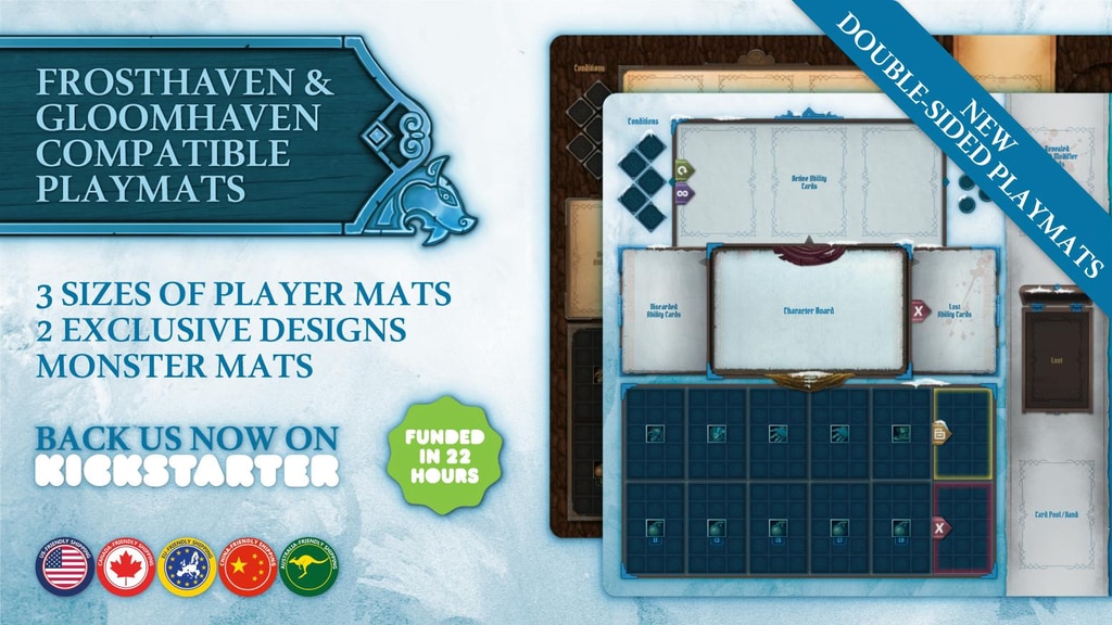 Non-Official Frosthaven and Gloomhaven compatible playmats