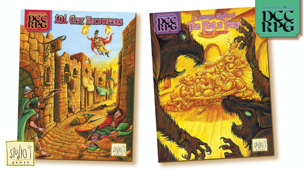 DCC RPG module & aide: A Strange Night at the Pint n' Pony