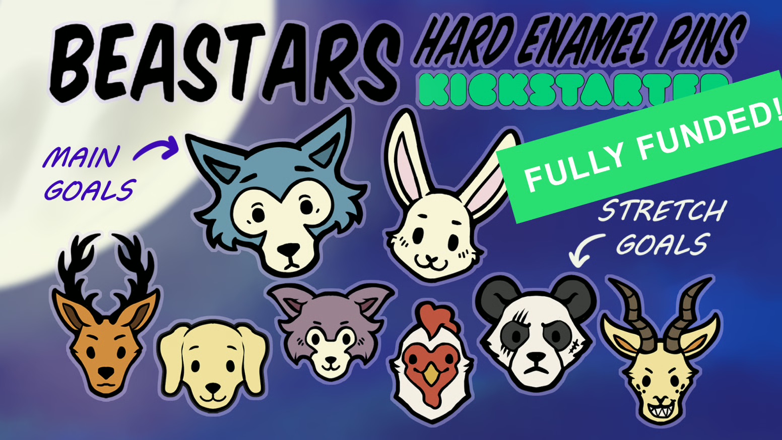 Beastars-Inspired Hard Enamel Pins