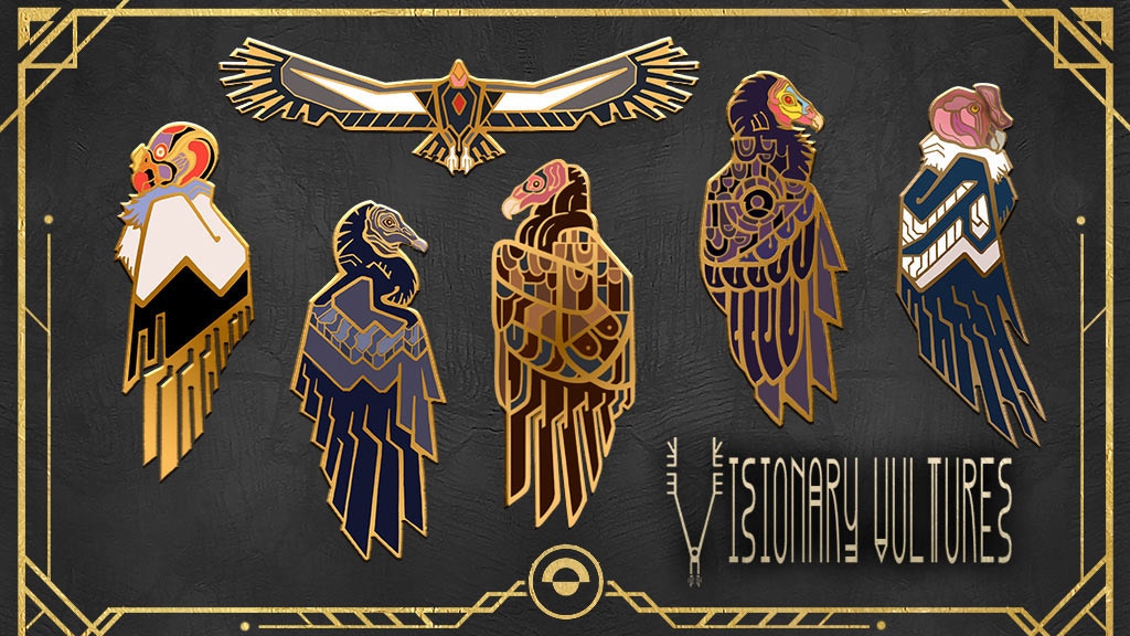 Visionary Vultures Enamel Pin Collection