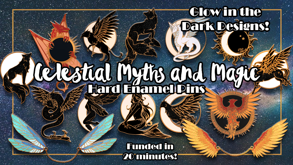 Celestial Myths and Magic - Hard Enamel Pins