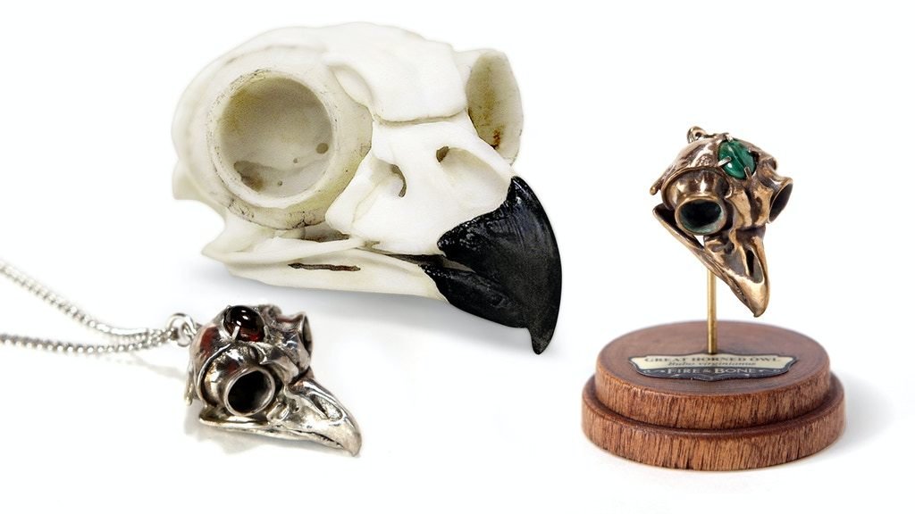FIRE & BONE 8: Tiny, Digitally Captured, Metal Animal Skulls