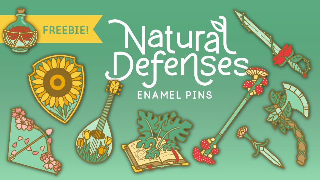 Natural Defenses Enamel Pins